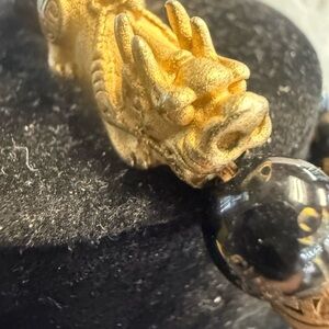Gold Dragon Reptile Ornament Necklace - Decorative Pet Accessory